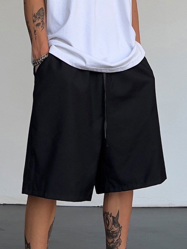 Shorts de chándal con cremallera en la espalda para hombre-1