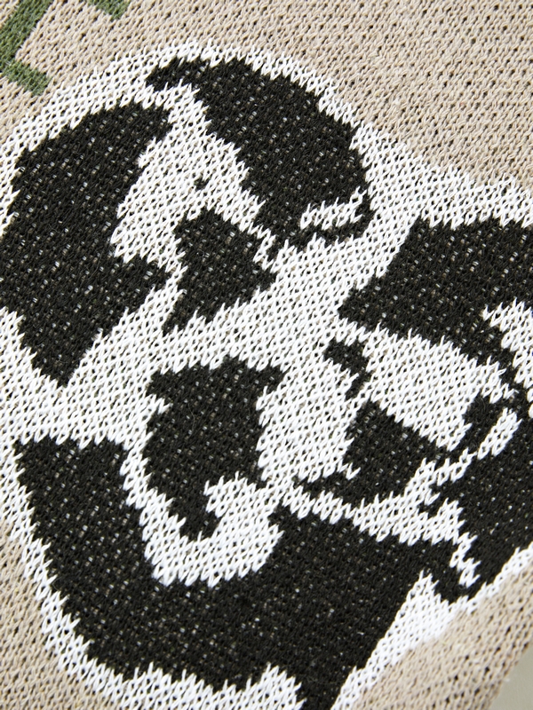 Suéter de hombre con diseño rasgado y estampado de letras-2