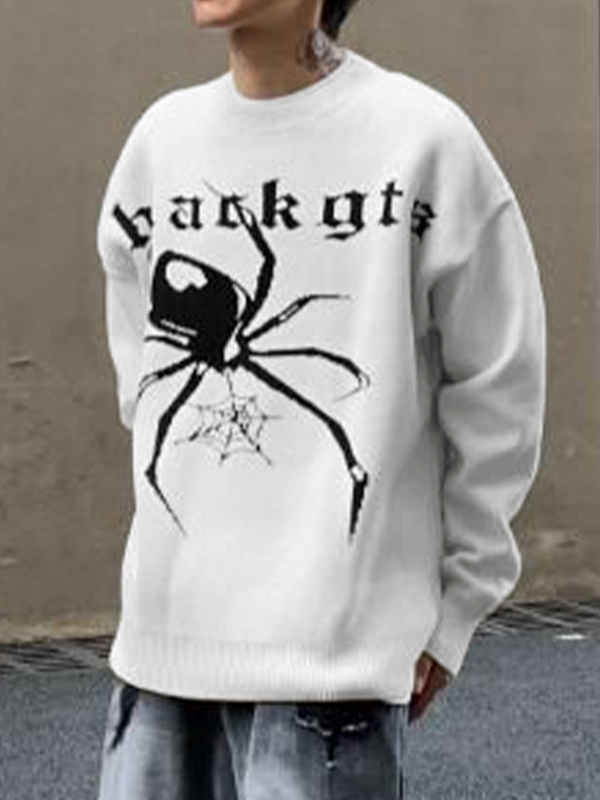 Suéter con estampado de arañas para hombre-1