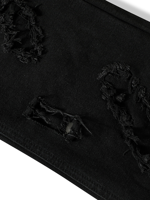 Vaqueros holgados con diseño de varios jirones para hombre-5