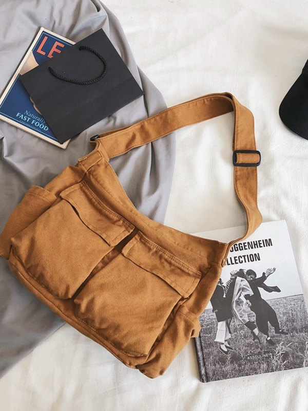 Bolso satchel grande de lona-6