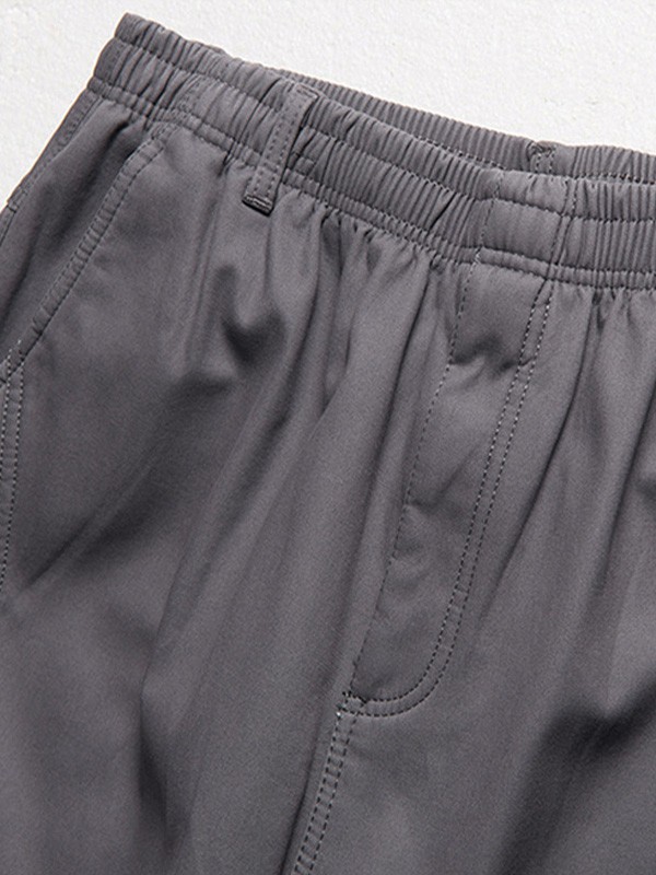 Pantalones cargo casuales con forro polar para hombre-6